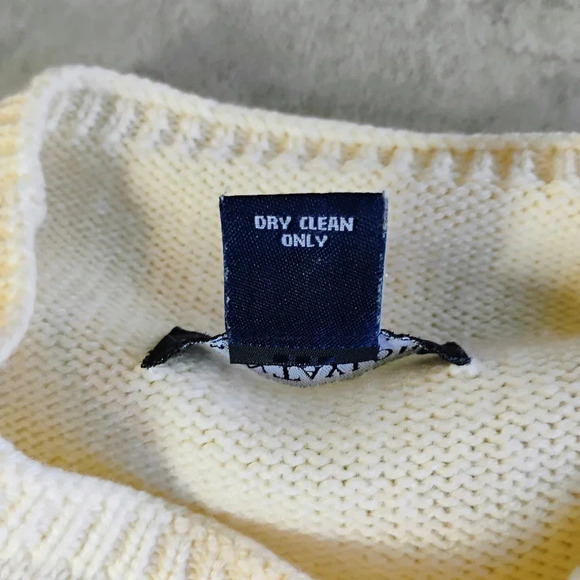 Vintage Ann Taylor Italian Merino Wool Top Womens Large Ivory Sweater Old Money - Picture 10 of 13